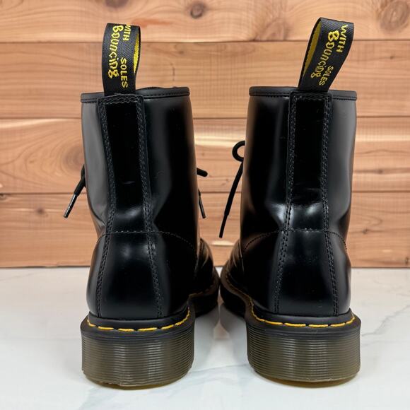 Dr Martens 1460 Glossy Leather Lace Up Boots Combat Moto Grunge Goth Women's 9 - Picture 3 of 14